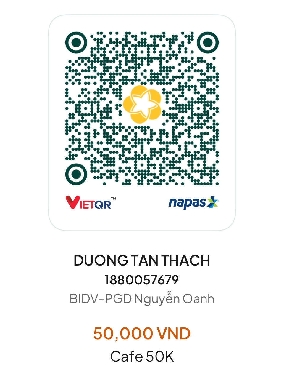 QR chuyển khoản 50K